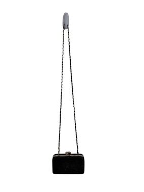 Elaine Turner Black Evening Clutch with Chain Strap